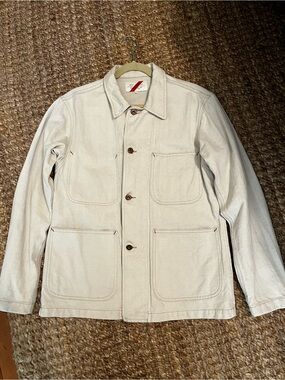 Best Made Co. Light Cream/White Men's Canvas Chore Jacket